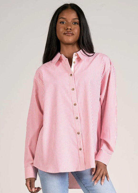 Pinky Striped Blouse - Greige Goods