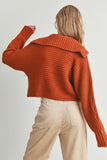 Drama Collar Sweater - Greige Goods