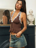 Polka Dot Halter Top - Greige Goods