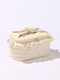 Ruffle Cosmetic Case - Greige Goods