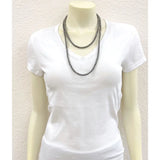 46" Navajo Bead Necklace - Greige Goods