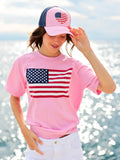 Flag Lightweight Short Sleeve Sweatshirt