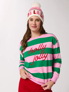 Holly Jolly Striped Sweatshirt