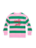 Holly Jolly Striped Sweatshirt