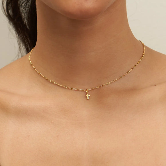 Gold Dainty Cross Necklace
