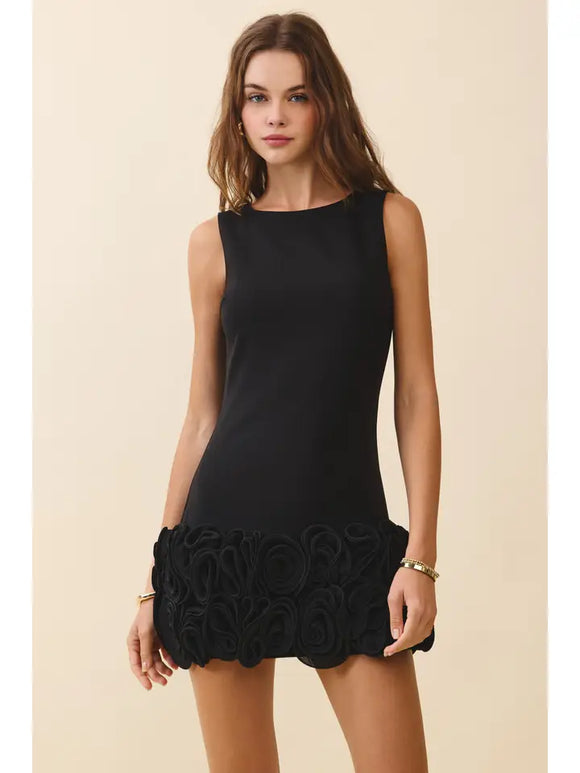 Floral 3D Rosette Hem Mini
