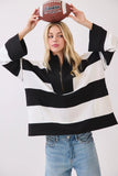 Game day Stripe Pullover - Greige Goods