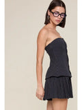 Pinstriped Suit Vest Mini