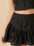 Embroidered Tube Top & Skirt Set - Greige Goods