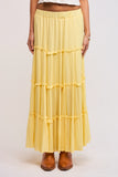 Ruffle Tiered Maxi Skirt - Greige Goods