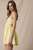 Vintage Floral Mini Dress - Greige Goods