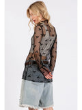 Bow Print Lace Top
