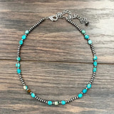 16" Navajo Oval Gemstone Necklace - Greige Goods