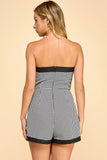 Houndstooth Romper - Greige Goods