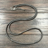 46" Navajo Bead Necklace - Greige Goods