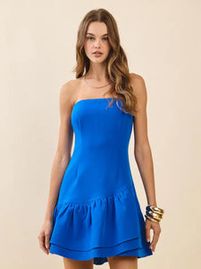 Strapless Ruffle Mini Dress