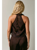 Espresso Lace Trim Top