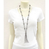 Western Bead Y-Necklace - Greige Goods