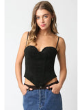Reese Suede Top - Greige Goods
