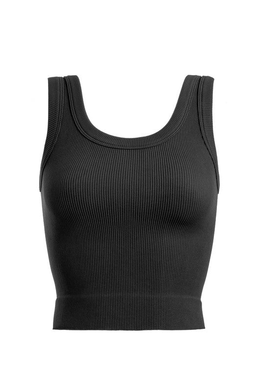 Thick Rib Crop Tank - Greige Goods