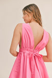 Bow Tie Bubble Mini Dress - Greige Goods