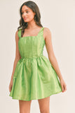 Fit & Flare Square Neck Mini Dress - Greige Goods