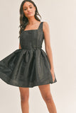 Fit & Flare Square Neck Mini Dress - Greige Goods