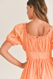 Poplin Mini Dress w/ Corset Detail - Greige Goods