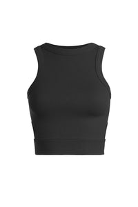 Cut Out Banded Crop Tank - Greige Goods