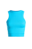 Cut Out Banded Crop Tank - Greige Goods
