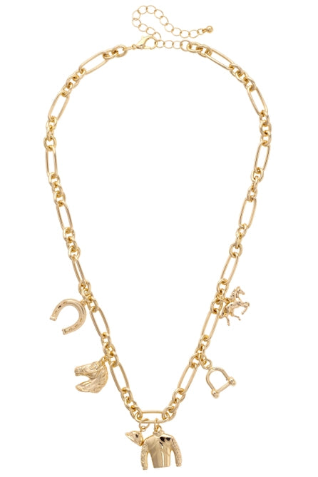 Blazing Saddles Charm Necklace