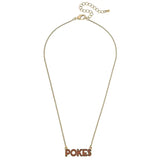 OSU Outline Enamel Necklace