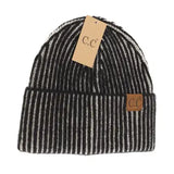 Contrasting Striped Beanie