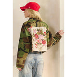 Camo Sequins Floral Jacket - Greige Goods