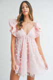 Butterfly Ruffle Dress - Greige Goods