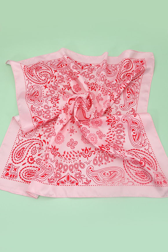 Paisley Pink Silky Scarf