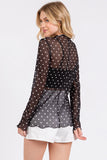 Polka Dot Mesh Top