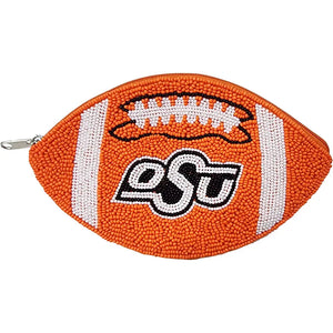 OSU Beaded Football Pouch