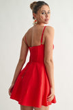 Linen Flare Mini Dress