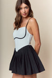 Tennis Court Muse Romper - Greige Goods