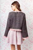 Tweed Cardigan W/ Bows