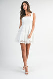Square Neckline Flared Dress - Greige Goods