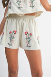 Tie Shoulder Top and Short Set