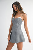 Gingham Top & Mini Skirt Set - Greige Goods