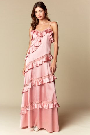 Rose Ruffle Maxi Dress - Greige Goods