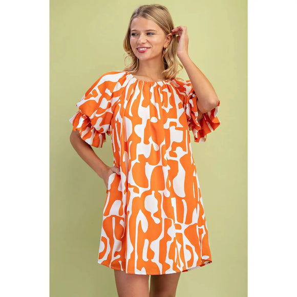 Geometric Print Dress