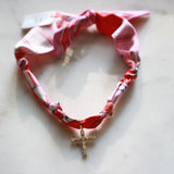 Cross Charm Scarf - Greige Goods