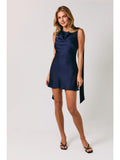 Midnight Muse Satin Mini Dress