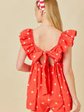 Star Ruffle Romper - Greige Goods