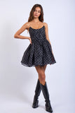 Polka Dot Strapless Mini